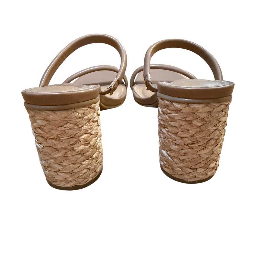 Dolce Vita Merrick brown tan Straw Chunky Jute Block Heel - Picture 4 of 6